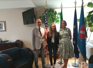 Palazzo Vitale, il presidente Toma incontra la console Countryman