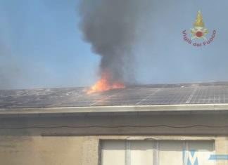 Capracotta, va a fuoco impianto fotovoltaico – pronto intervento dei VDF