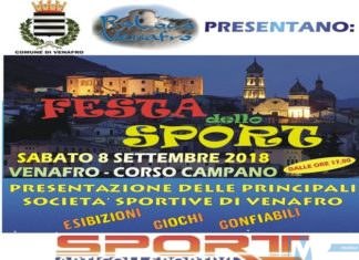 Oggi sabato 8 settembre, Festa dello Sport a Venafro
