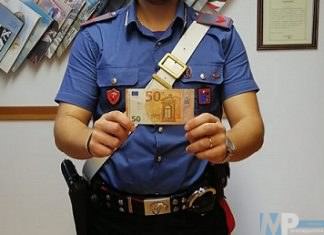Isernia: Spende una banconota falsa in un esercizio commerciale. Braccato dai Carabinieri.