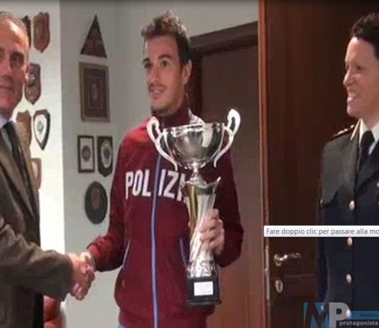 Isernia – Il Questore Pellicone riceve Daniele D’Onofrio, atleta delle Fiamme Oro vincitore della “ Corrisernia 2018