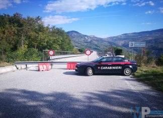 Chiusura del Viadotto “Sente”.,Carabinieri di Agnone vigilano sulla viabilità