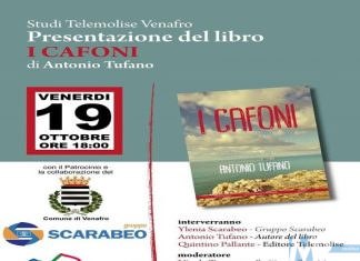 Venafro. Venerdì 19 ottobre, presentazione del libro “I Cafoni” di Antonio Tufano