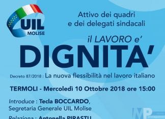 Decreto Dignità, la UIL riunisce delegati e RSU. In Molise la Segretaria confederale Ivana Veronese