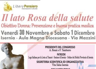 Isernia -Associazione Libero Pensiero – Il Lato Rosa della salute evento 30 novembre