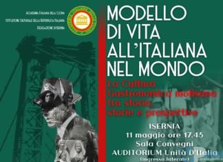Accademia Italiana della Cucina nella sala convegni dell’Auditorium di Isernia, sabato 11 Maggio 2019, alle 17.45