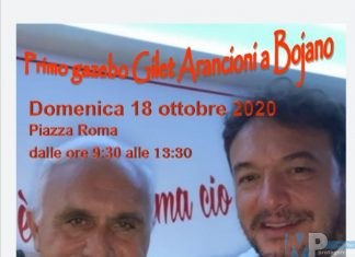 Bojano – Il Movimento dei “Gilet Arancioni” in piazza domenica 18 ottobre.