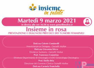 Tumori femminili: prevenzione e diagnosi precoce nell’incontro Insieme in Rosa, quarto appuntamento del percorso Insieme in Salute Insieme in rosa