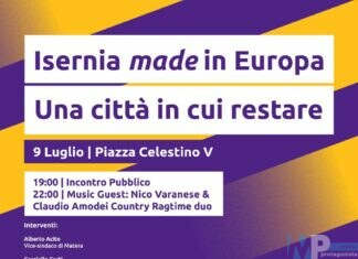 ISERNIA MADE IN EUROPA – Una città in cui restare Venerdì 9 luglio Volt Isernia si presenta, con ospiti internazionali