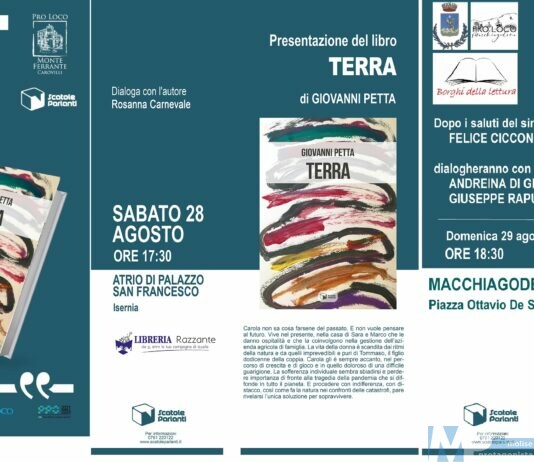 Tre appuntamenti per la presentazione di «Terra», il nuovo romanzo di Giovanni Petta.