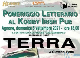 In Agnone sarà presentato il nuovo romanzo di Giovanni Petta “Terra”