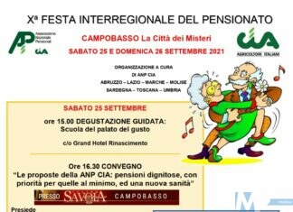 Festa interregionale del pensionato, Campobasso accoglierà sabato 25 settembre 250 ex imprenditori agricoli di sette regioni d’Italia