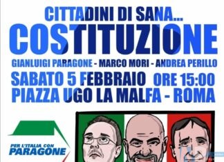 Il Molise a Roma con Paragone (Italexit) per la manifestazione: “Cittadini di … Sana Costituzione – # NO GREENPASS”
