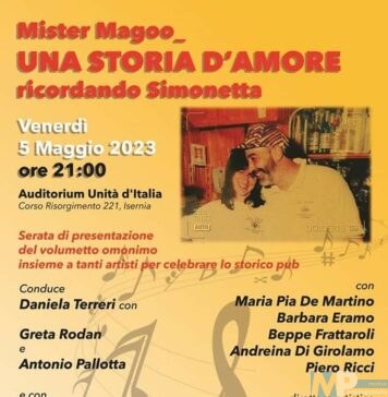 Isernia, Venerdì 5 maggio: Mister Magoo_Una Storia D’Amore ricordando Simonetta