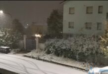 Prima neve nel capoluogo di regione