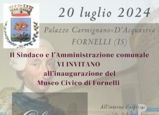 Fornelli: sabato 20 luglio inaugurazione del Museo Civico