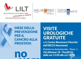 La Fondazione Neuromed, insieme all’I.R.C.C.S. e la LILT Isernia, promuove per novembre il ‘MESEAZZURRO’.