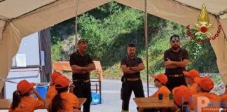 Castelpetroso (IS). Gruppo di Protezione Civile “Don Nicola Canzona” campo scuola con la partecipazione dei Vigilio del Fuoco