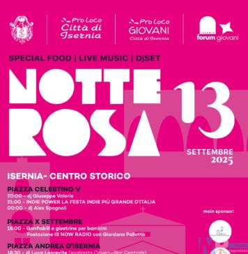 Isernia si accende con la Notte Rosa: musica, divertimento e gusto nel cuore della città