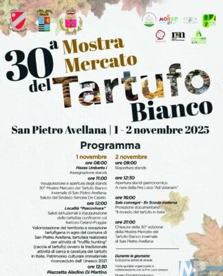 San Pietro Avellana – 30^ Fiera Mercato del Tartufo Bianco: Due giorni di inebrianti emozioni!