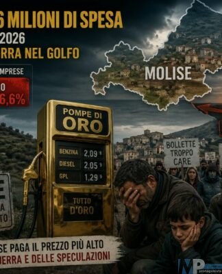 In Molise lo shock energetico legato alla guerra nel Golfo Persico costerà ai molisani 146 milioni di euro in più rispetto al 2025