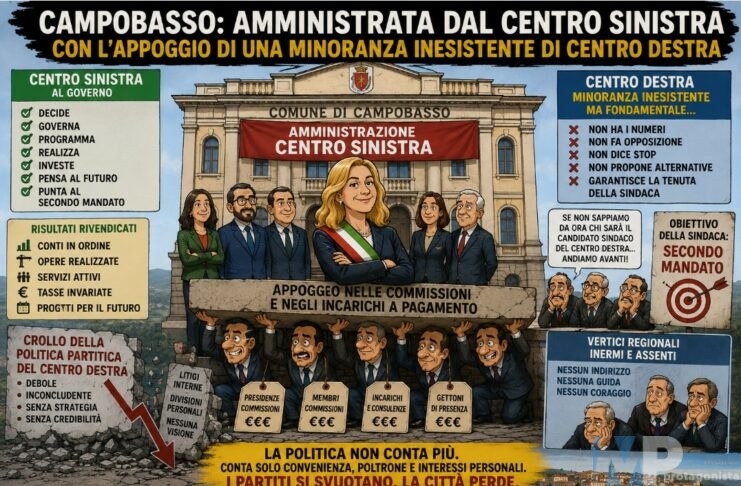 Campobasso, il centrodestra che sostiene il centrosinistra: il crollo della politica partitica nel capoluogo molisano
