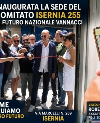 Inaugurata ad Isernia la sede del Comitato Isernia 255. Presente il Generale Vannacci in videochiamata.