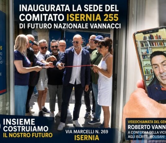 Inaugurata ad Isernia la sede del Comitato Isernia 255. Presente il Generale Vannacci in videochiamata.