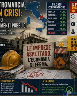 Molise, il PIL va in retromarcia: il vero nodo è un’edilizia strangolata dai ritardi nei pagamenti pubblici